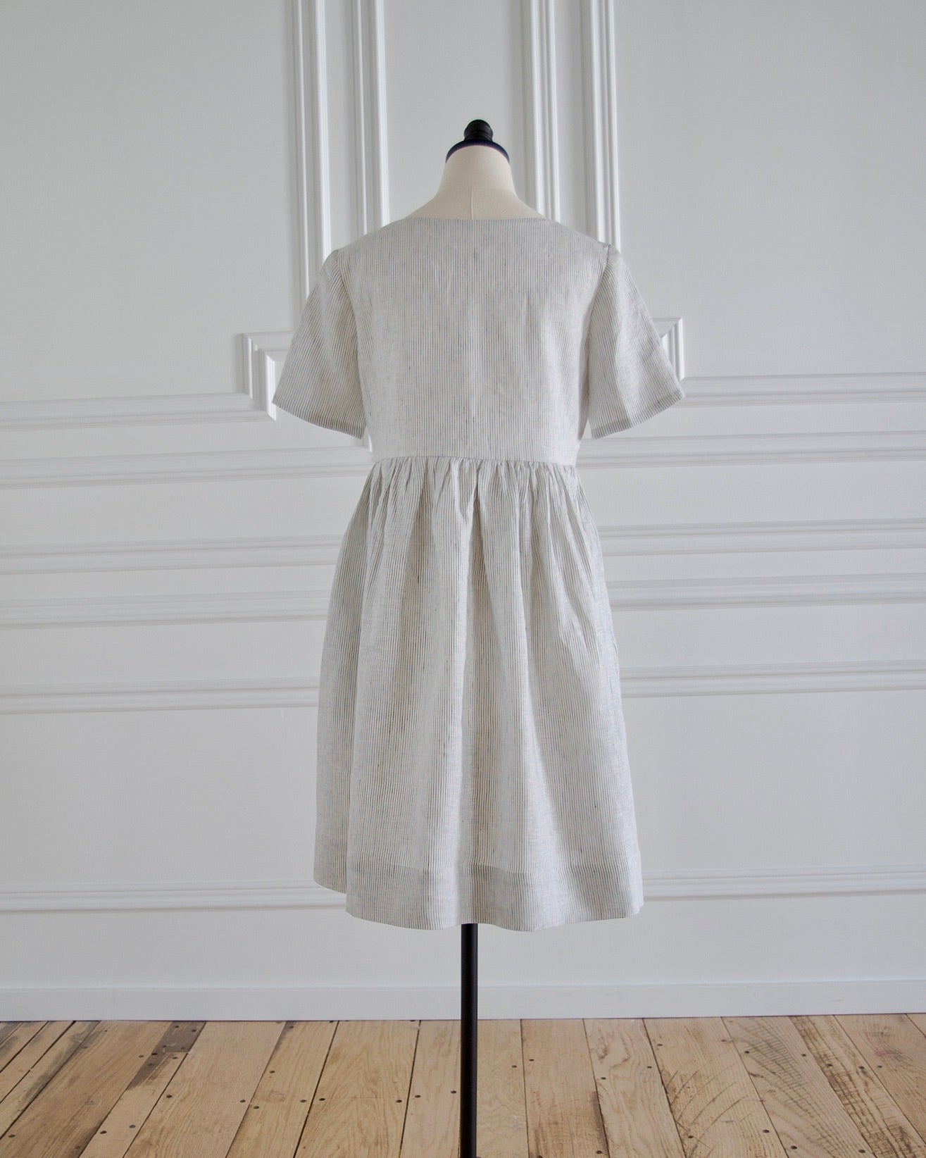 Pinstripe Linen Dress