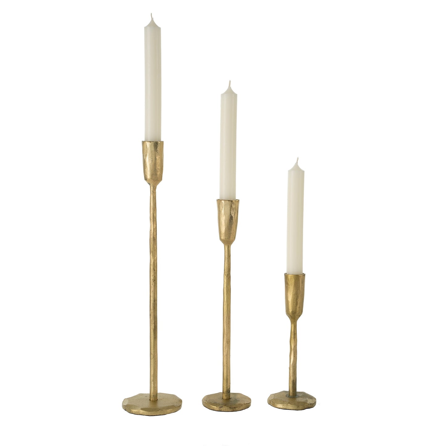 GOLD Forged Candlestick