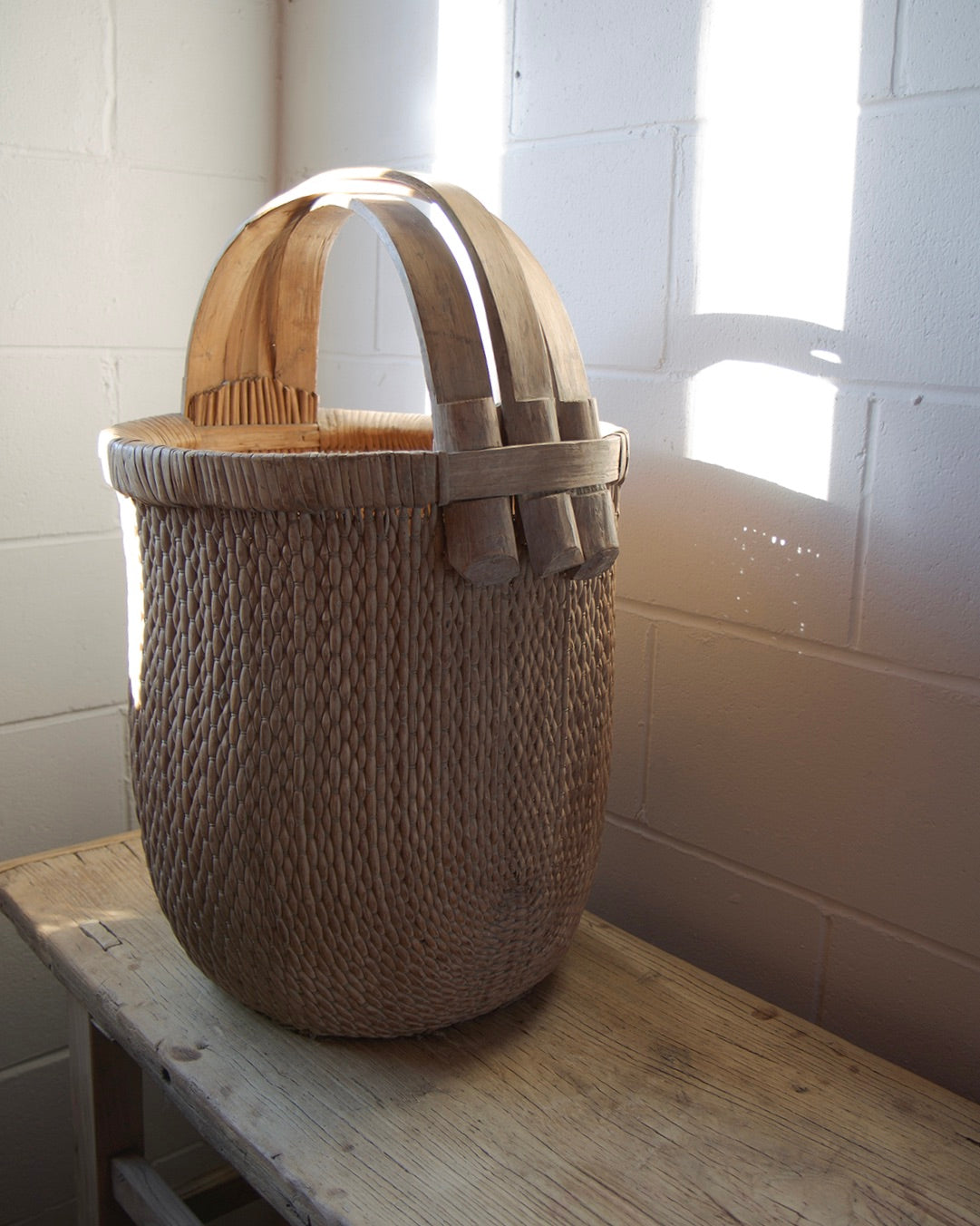 Tall Flora Vintage Basket