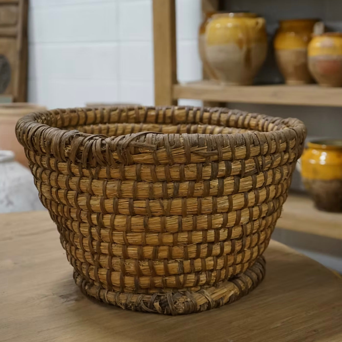 Antique French Folk Basket