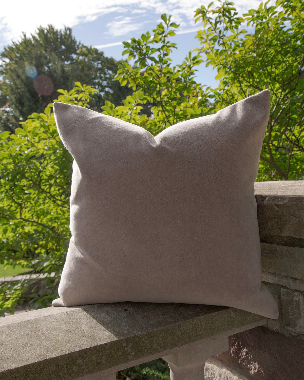 Velvet Belgian Linen Pillow