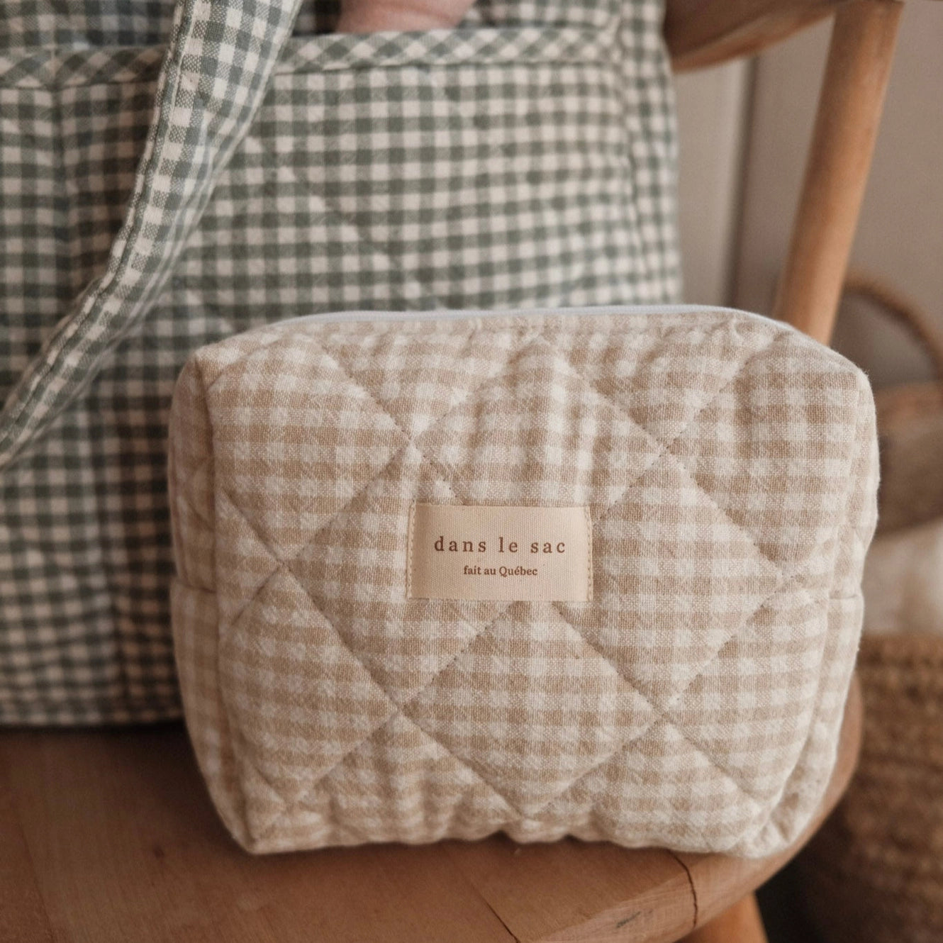 Organic Cotton Quilted Pouch by Dans Le Sac