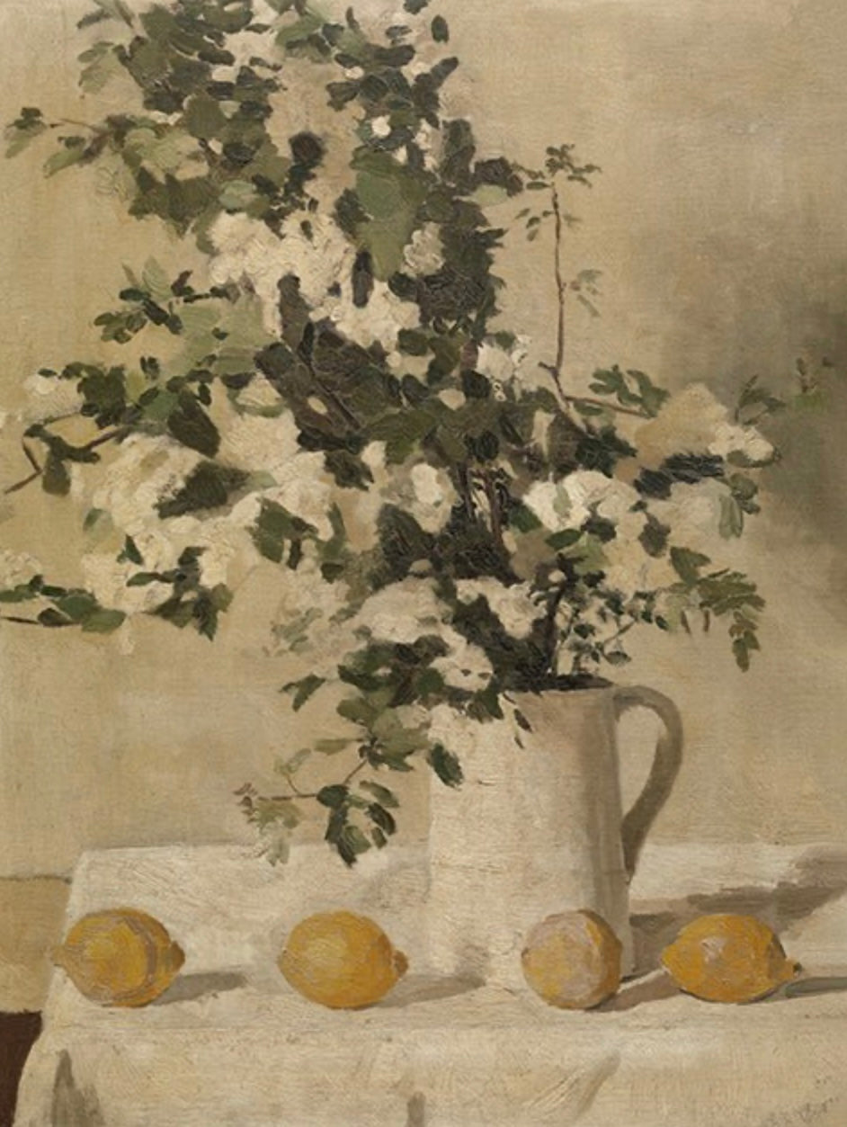 Still Life Lemons & Flowers