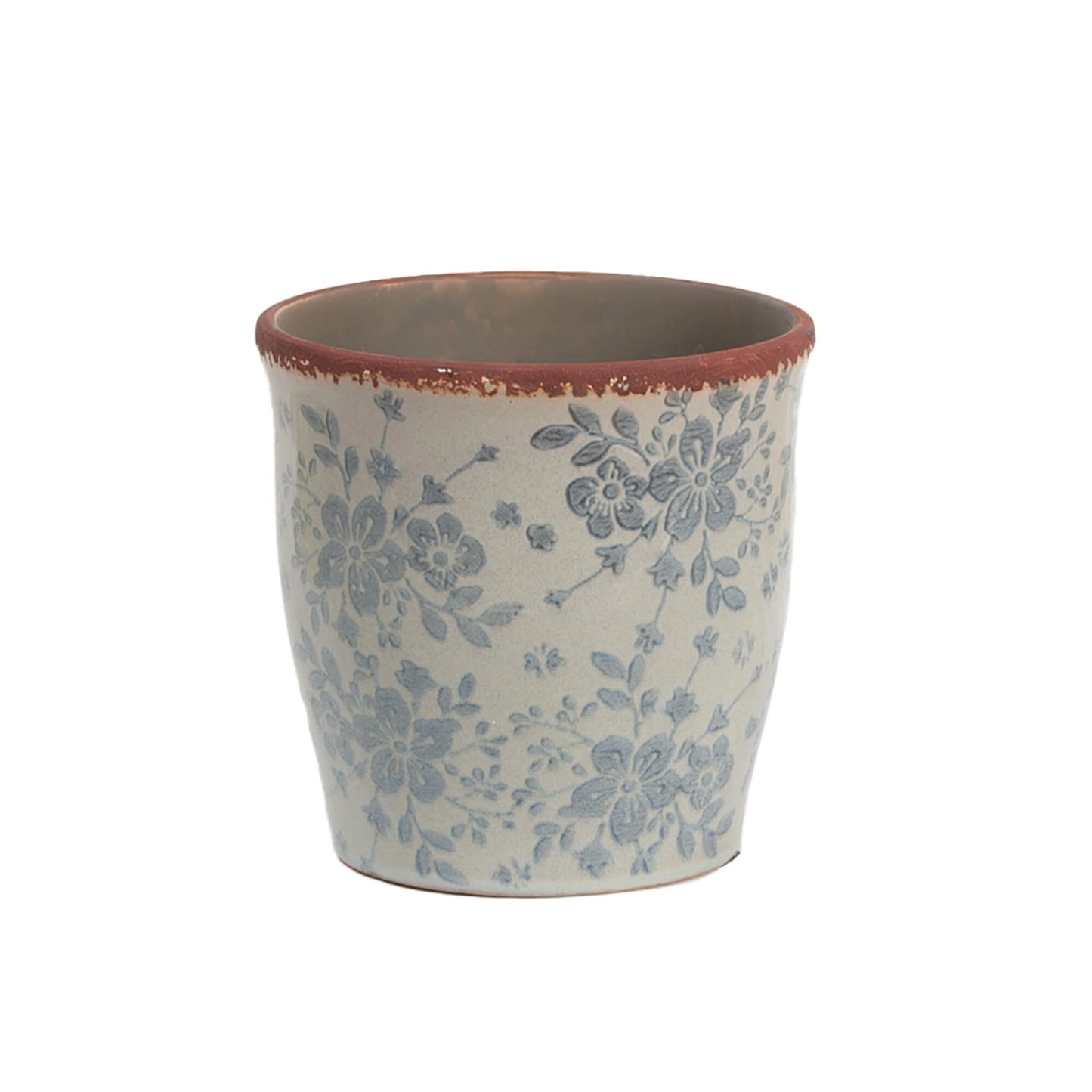 Blue Floral Pot