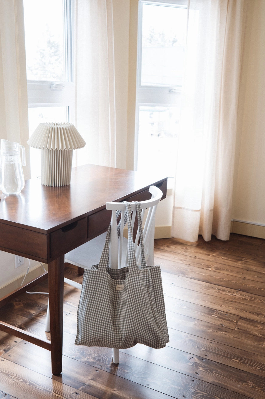 Organic Cotton Gingham Tote by Dans Le Sac
