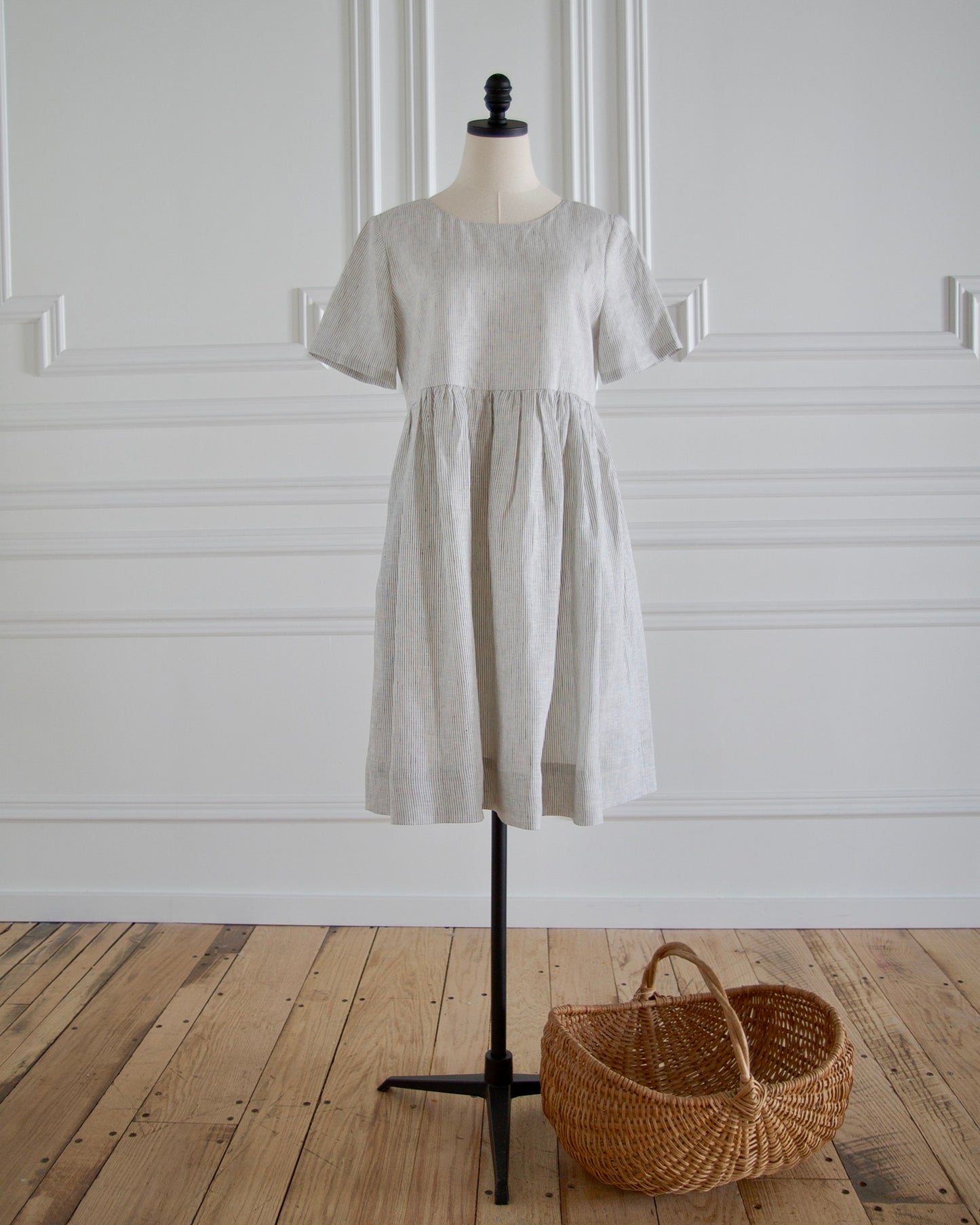 Pinstripe Linen Dress