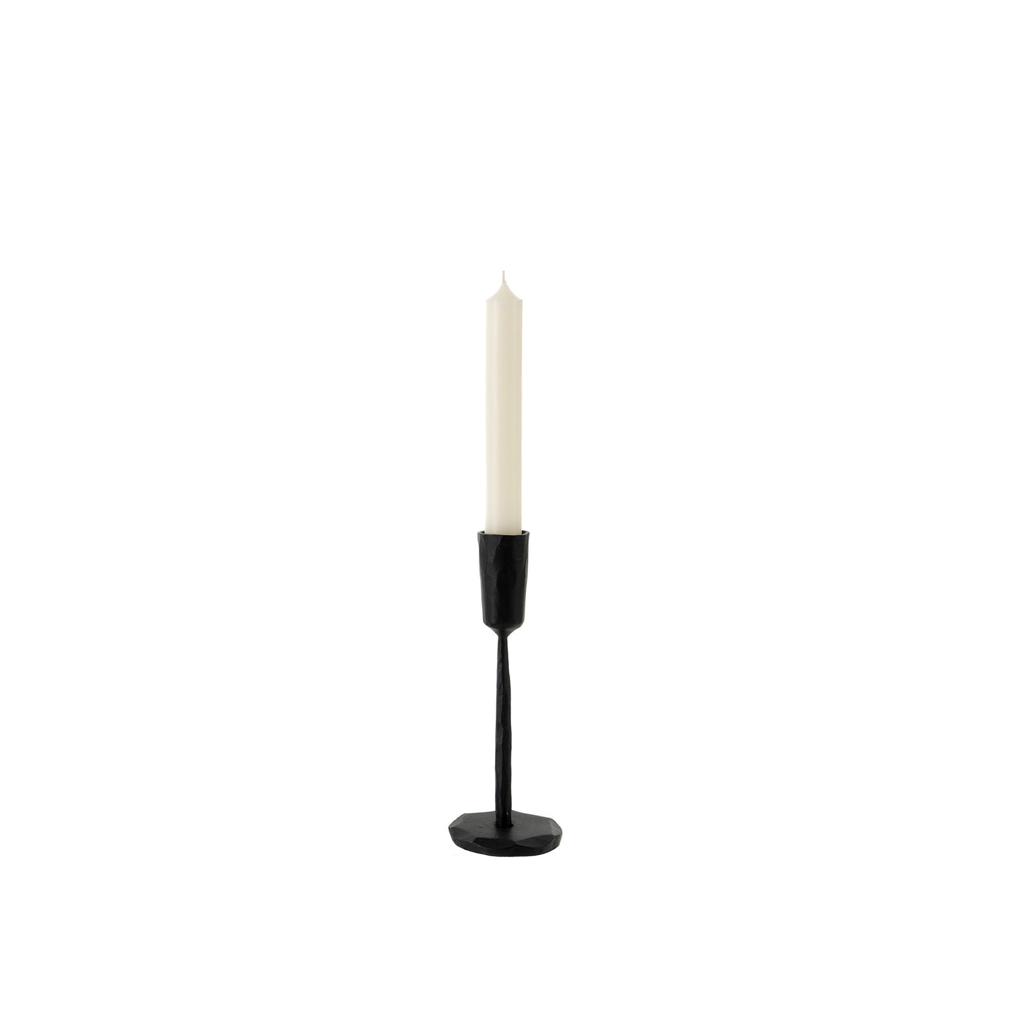 Forged Iron Candlesticks, Black