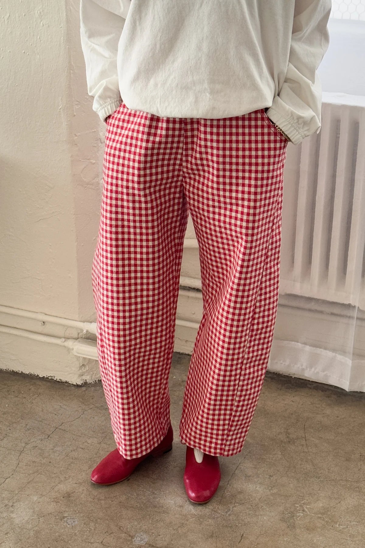 Gingham Arc Pants by Le Bon Shoppe