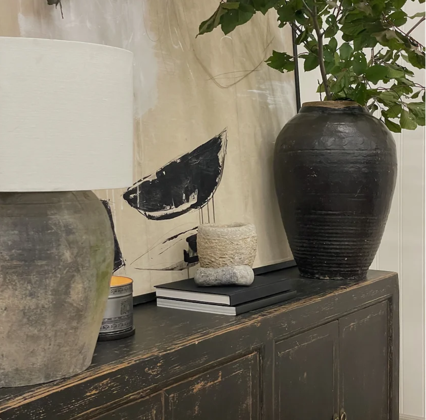 Weathered Black Sideboard