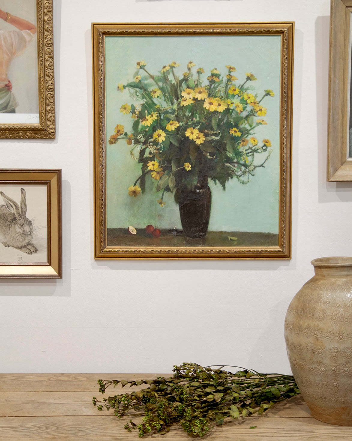 Floral Still Life, Vintage Oil Painting