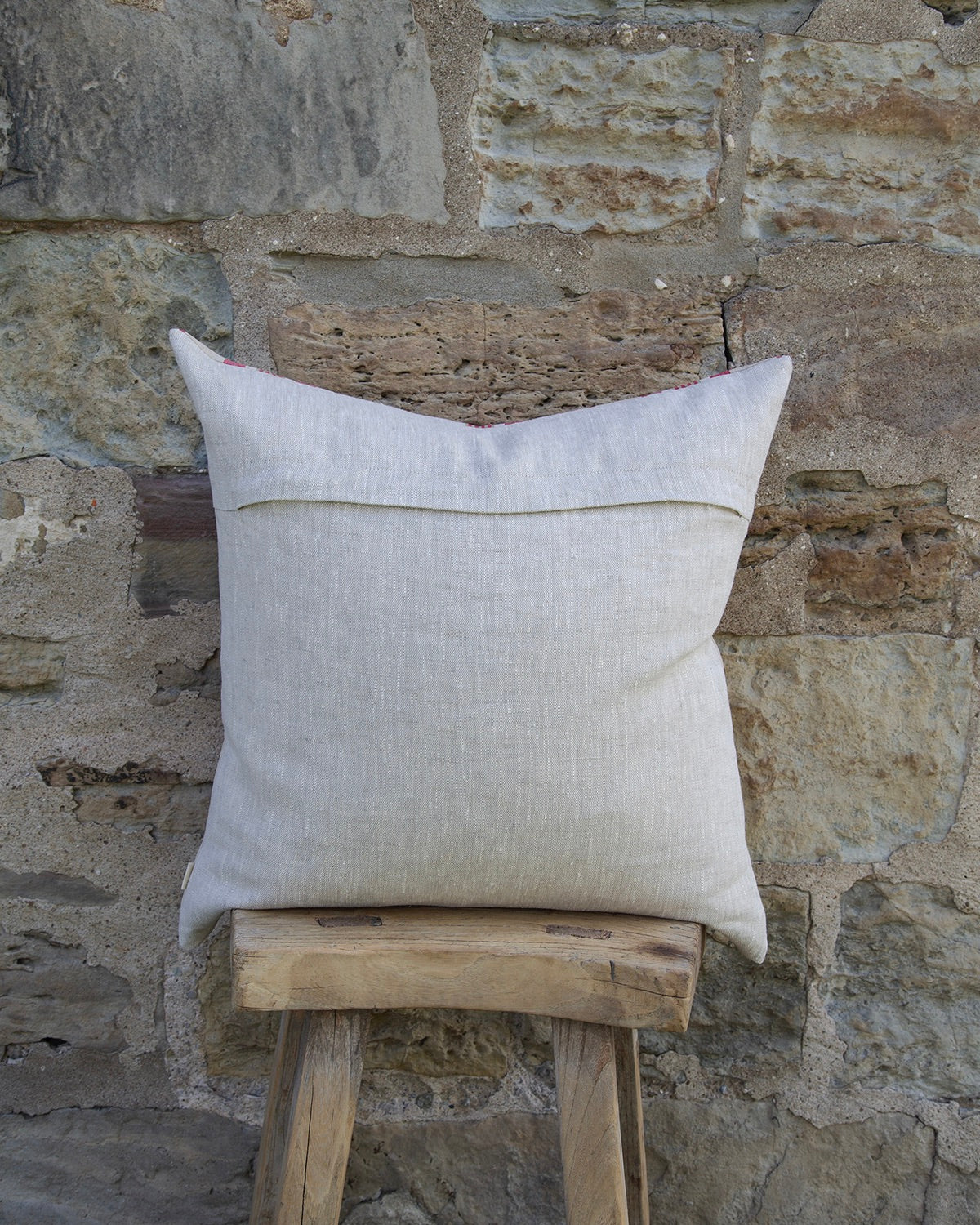 Pillow made from Antique French Fabric