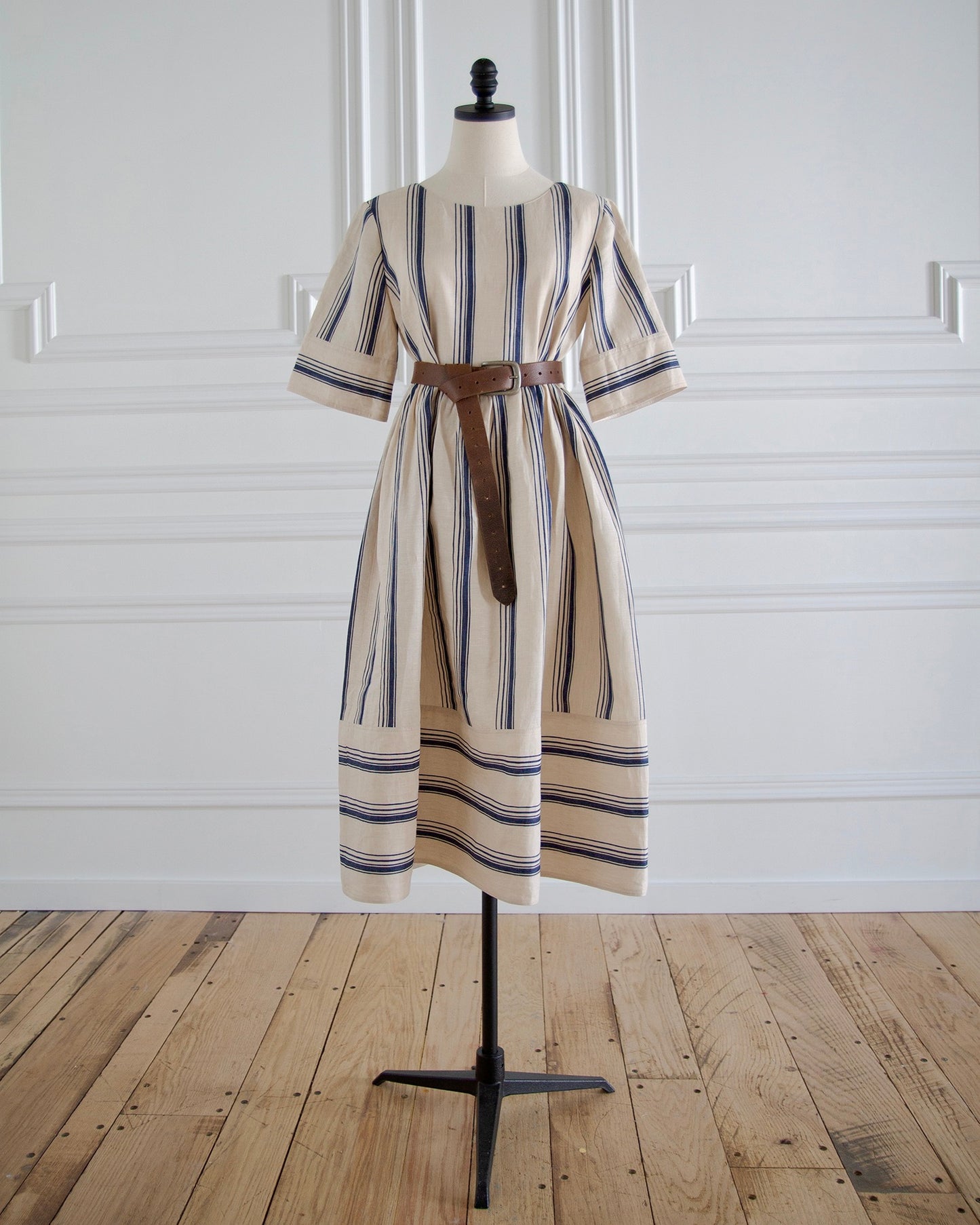 Coastal Stripe Linen Dress