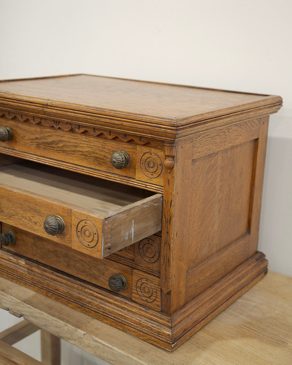 Antique Clark’s Oak Spool Cabinet