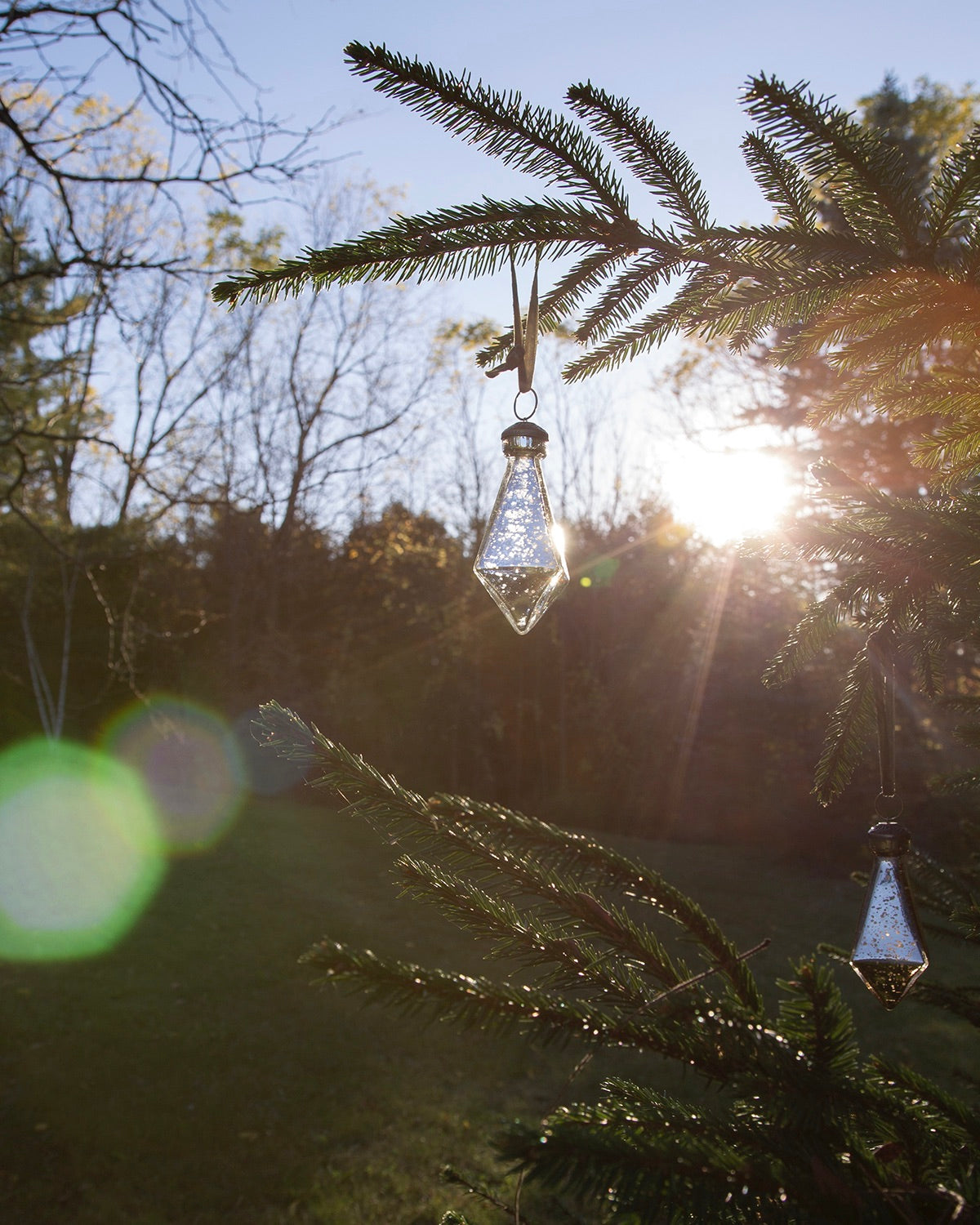 Glass Diamond Ornament