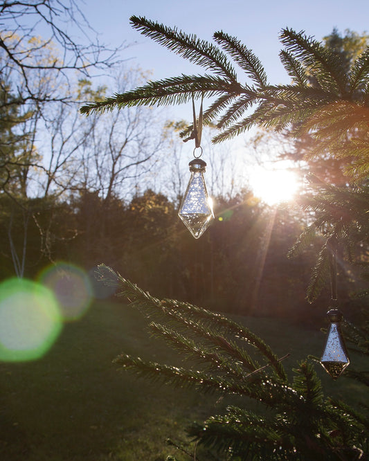 Glass Diamond Ornament