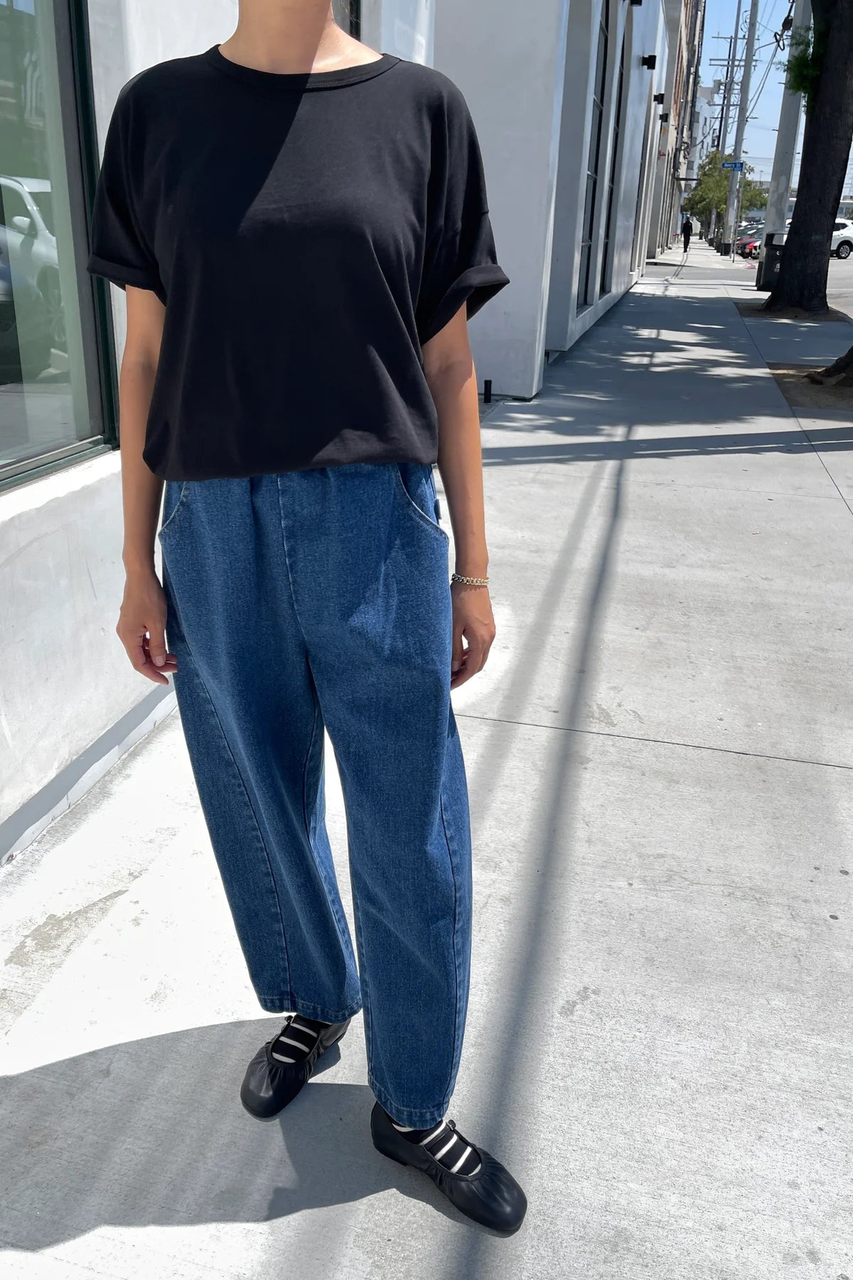 Le Bon Shoppe Arc Pants in Blue Denim