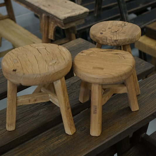 Round Vintage Display Stool