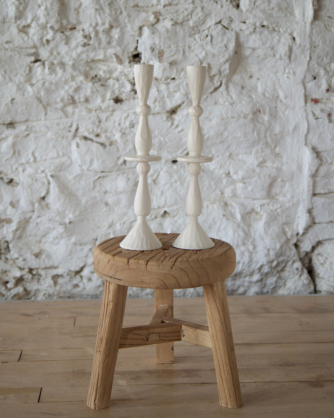 Ivory Sculptural Candle Holder