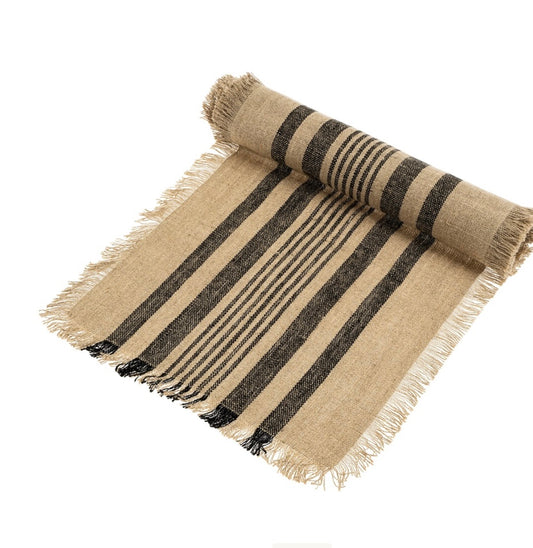 Striped Linen Table Runner