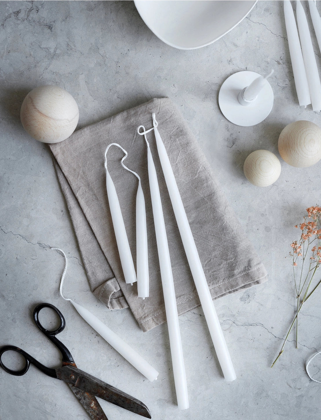 Pair of Danish Taper Candles