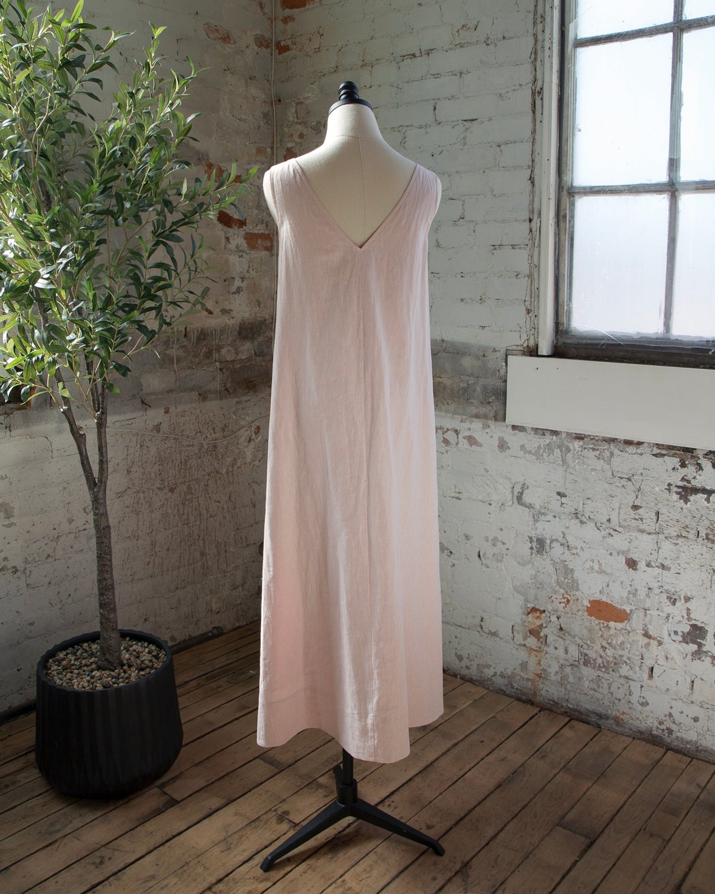 Blush Linen Dress