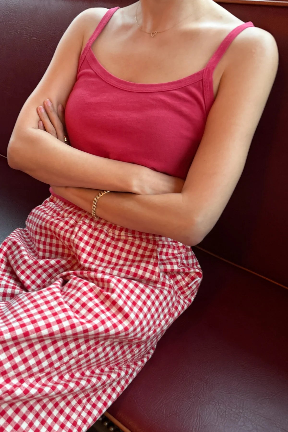 Gingham Arc Pants by Le Bon Shoppe