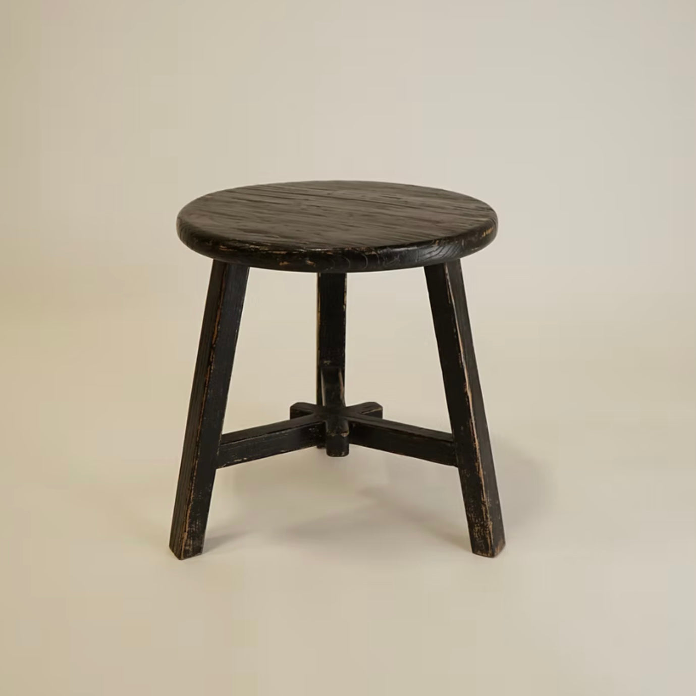 Weathered Black Reclaimed Wood Side Table