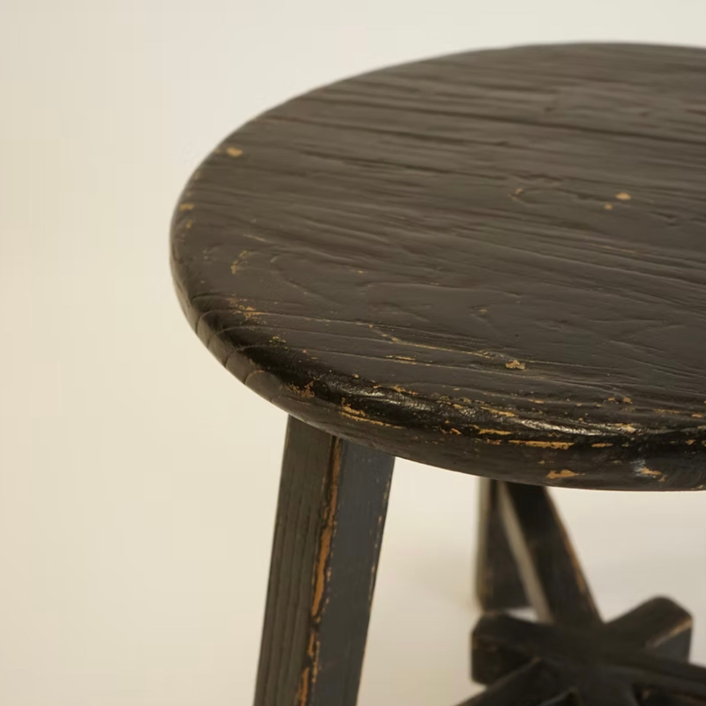 Weathered Black Reclaimed Wood Side Table