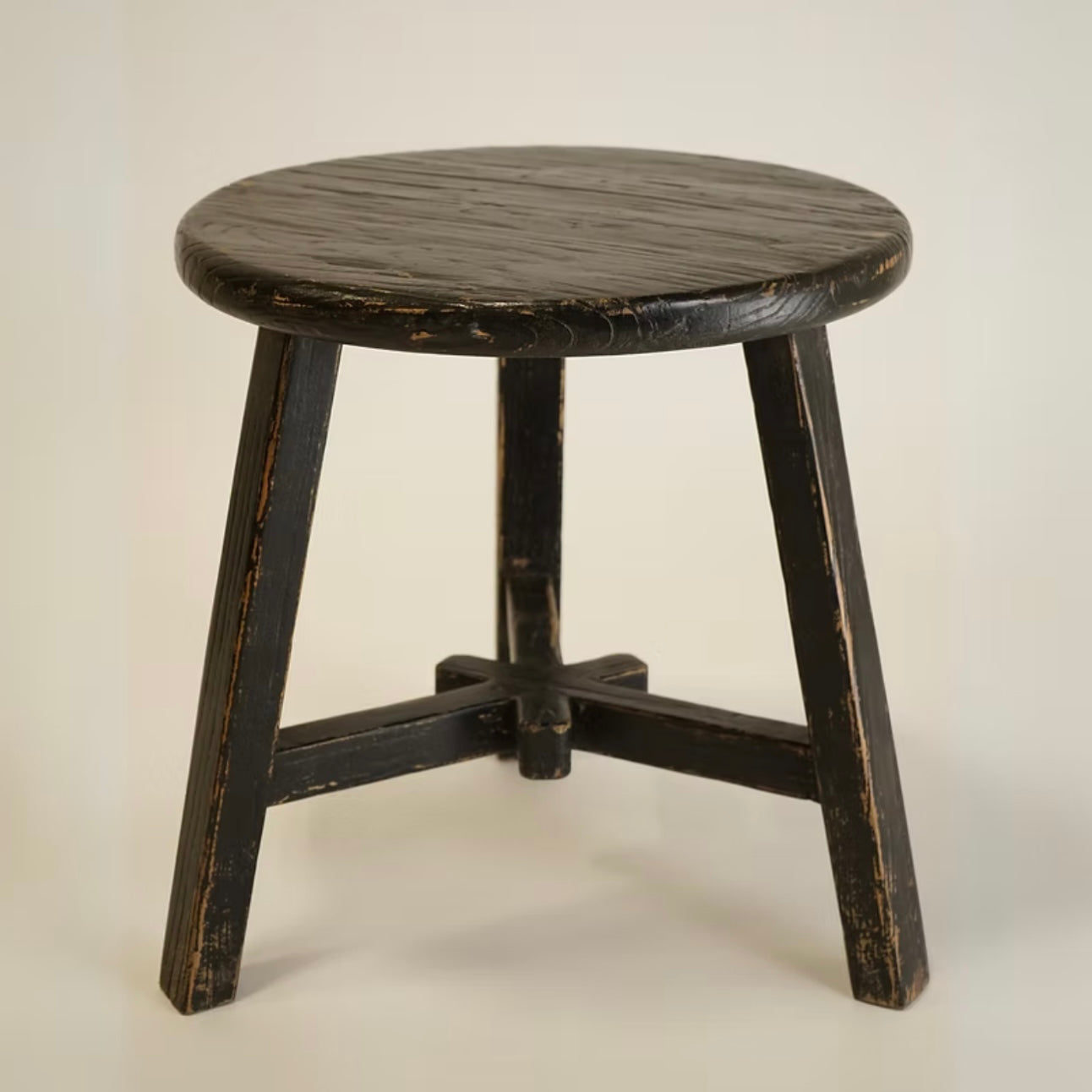 Weathered Black Reclaimed Wood Side Table
