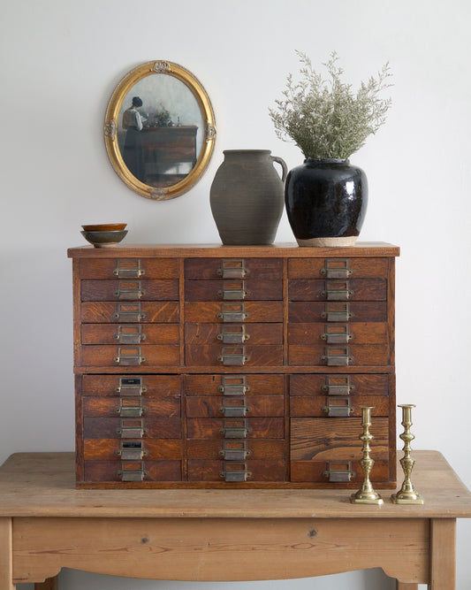 Vintage Oak Atelier Cabinet