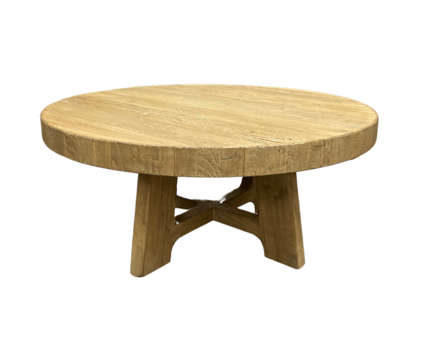 Round Natural Elmwood Coffee Table