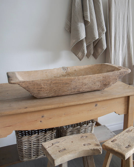 Large Vintage Dough Bowl