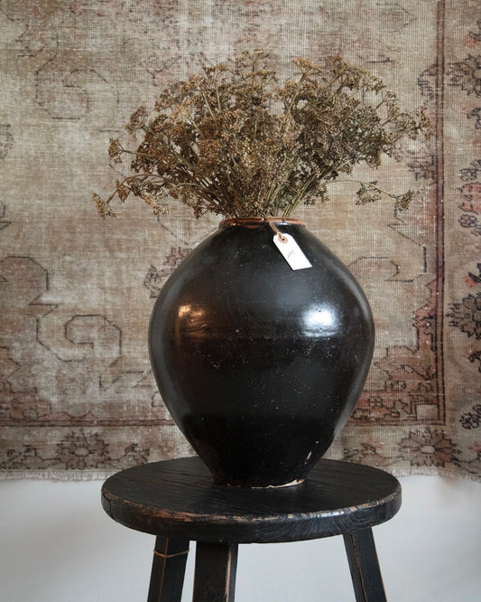 Vintage Globular Stoneware Vessel