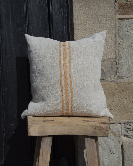 Vintage Grainsack Pillow Honey Stripe
