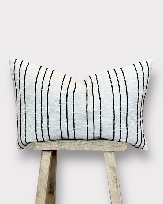 Textured Stripe Lumbar Pillow