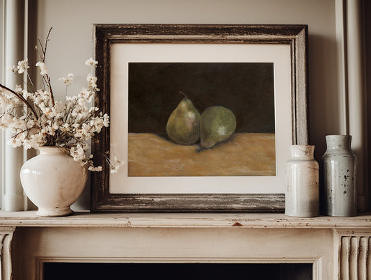 Still Life with Rustic Pears, Fine Art Print