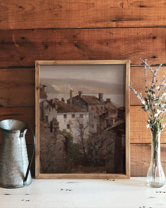 Village- Vintage Art Print