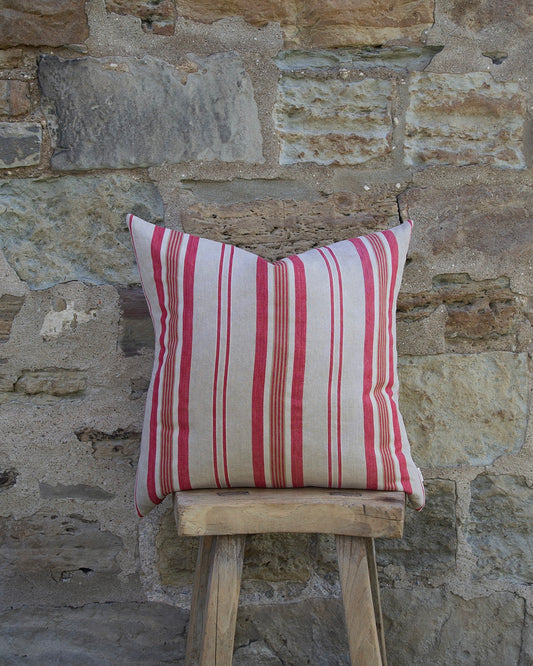 Antique French Ticking Stripe Pillow