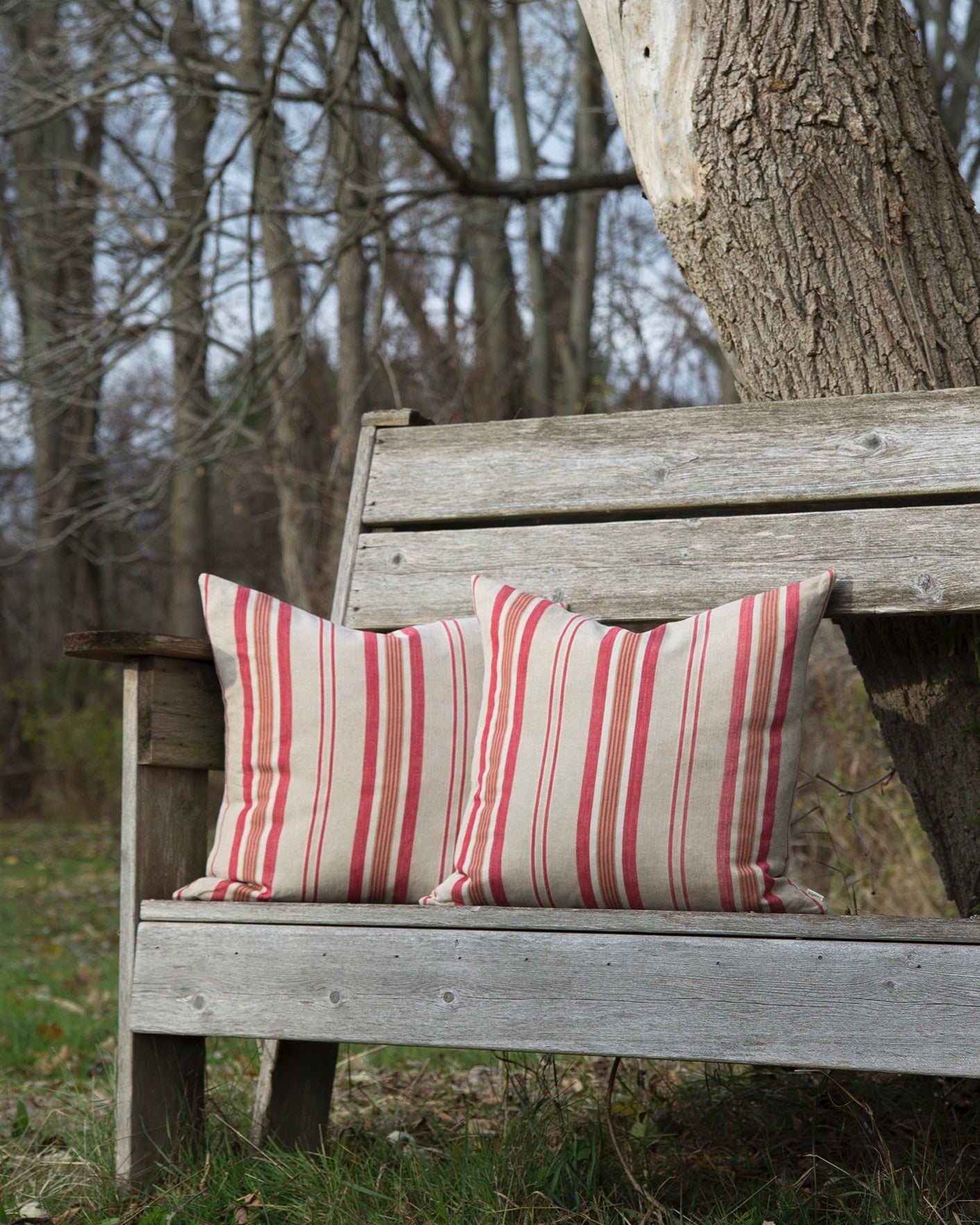 Pillow made from Antique French Fabric