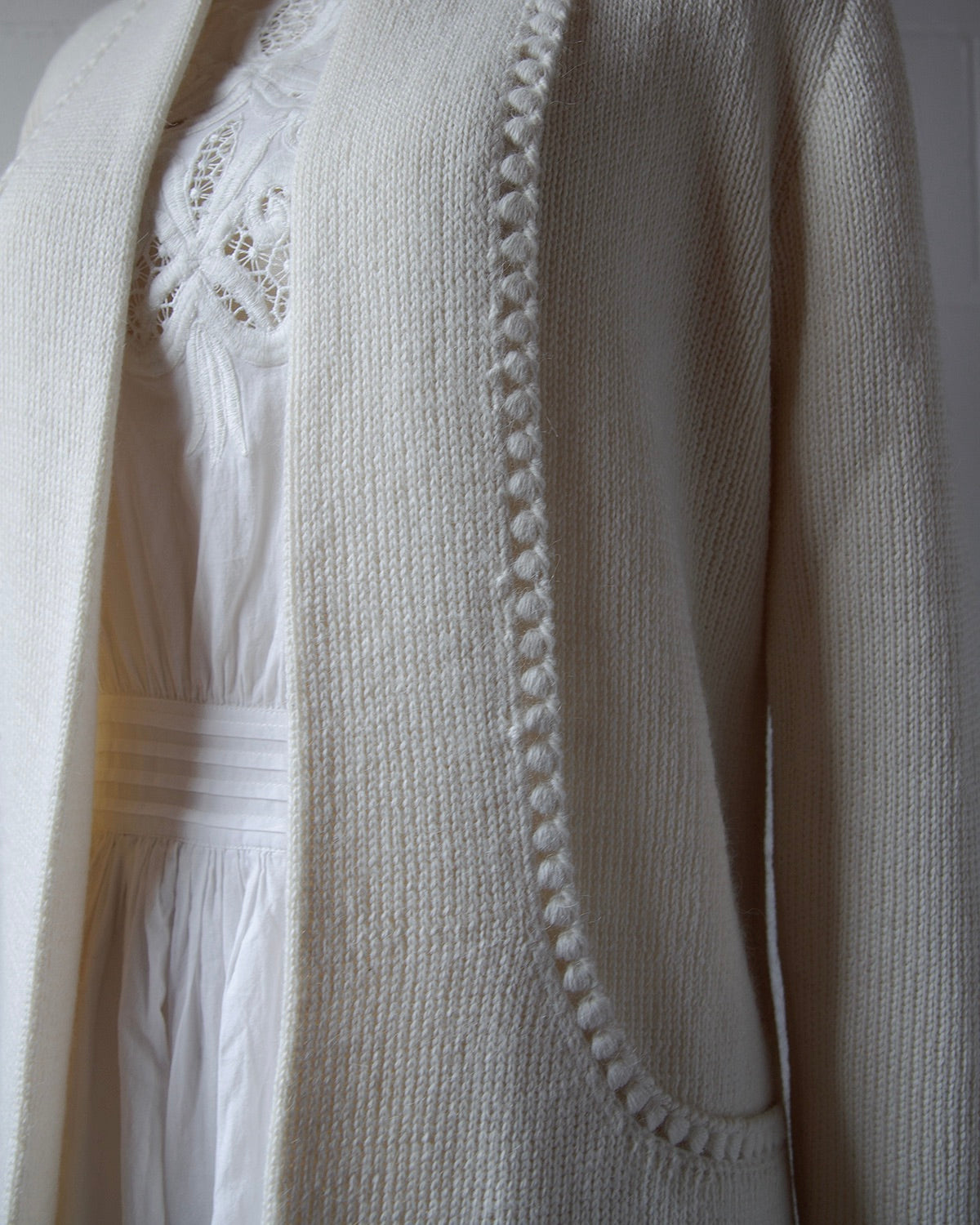 Cardigan with Hand Crocheted Detail