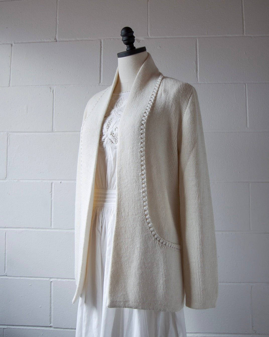 Cardigan with Hand Crocheted Detail