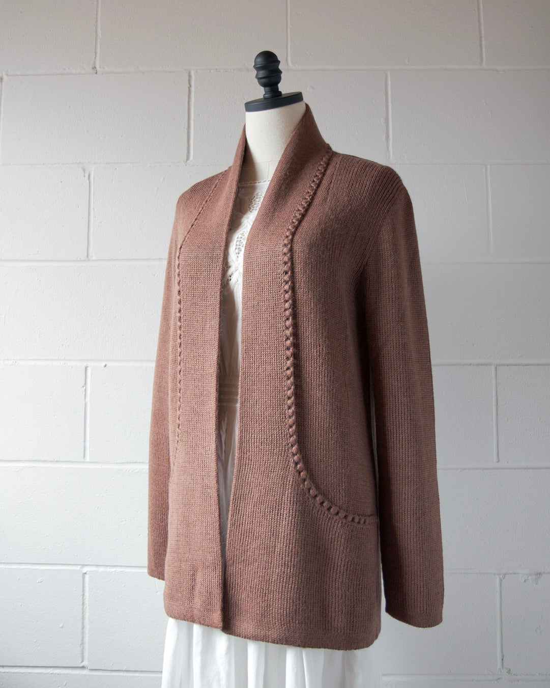 Cardigan with Hand Crocheted Detail