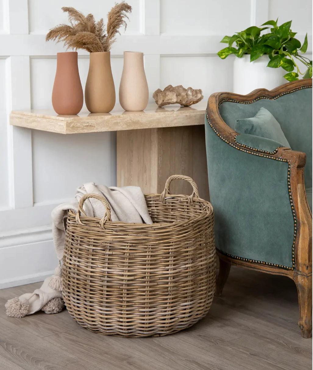 Hand-woven Rattan Basket